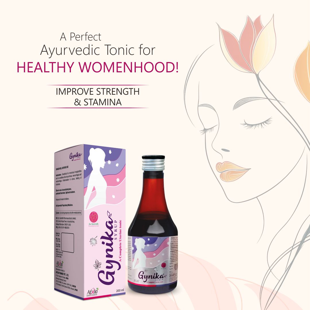 Gynika syrup a complete Uterine tonic, Health & Beauty Tonic, 200 Ml(Pack Of 3)