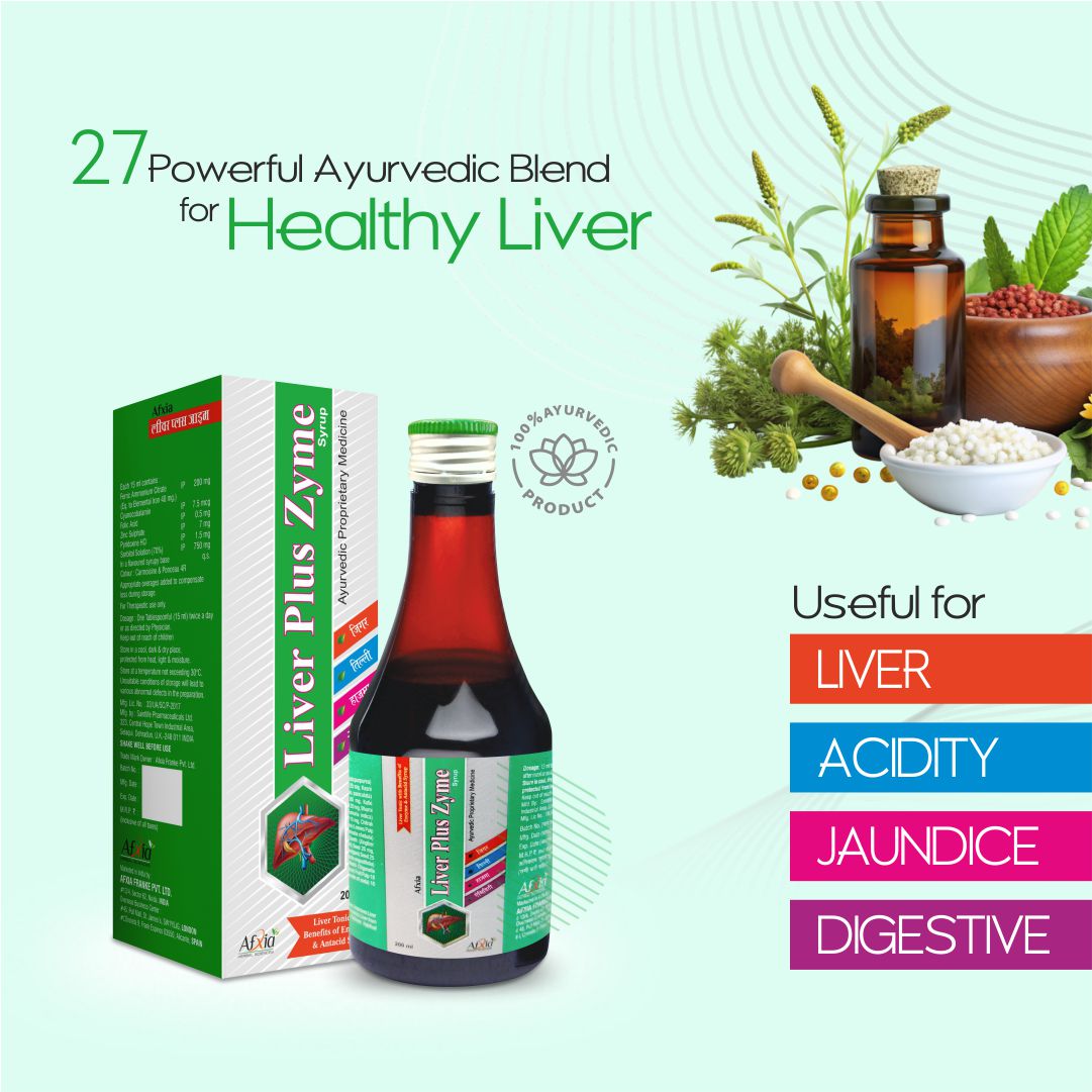 Liver Plus Zyme Syrup – 27 Ayurvedic Herbs for Optimal Liver Health, Detox, and Digestion