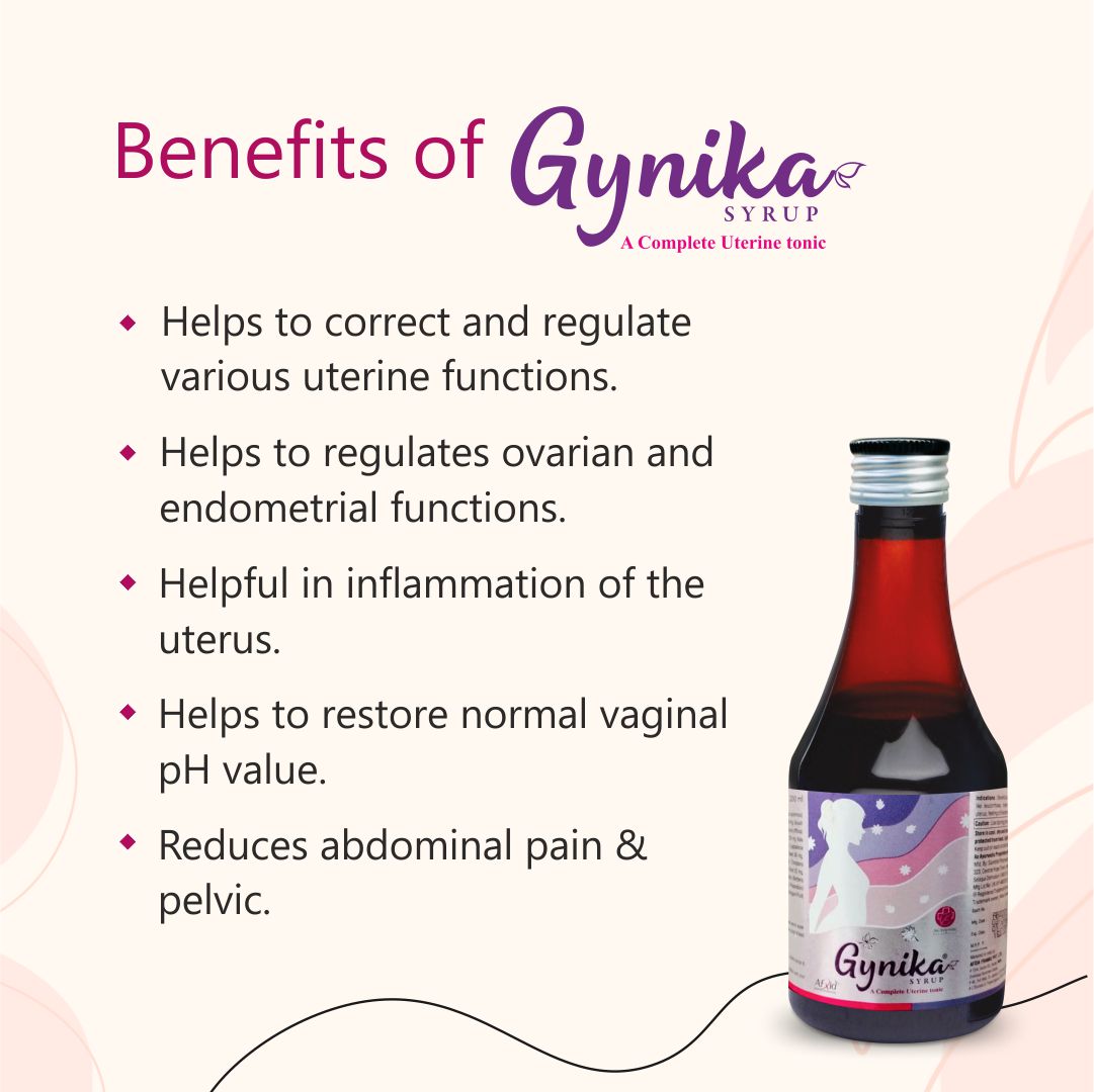 Gynika syrup a complete Uterine tonic, Health & Beauty Tonic, 200 Ml(Pack Of 3)