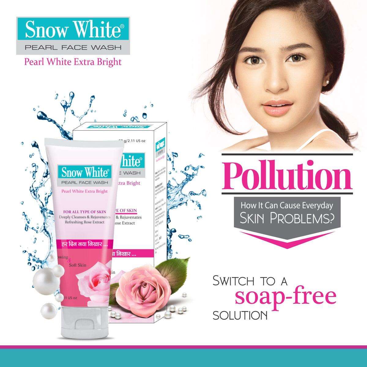 Snow White 2 Cream & 2 Pearl Face Wash for Acne, Dark Circles, Pimples, Black Spots - Olefia Biopharma Limited