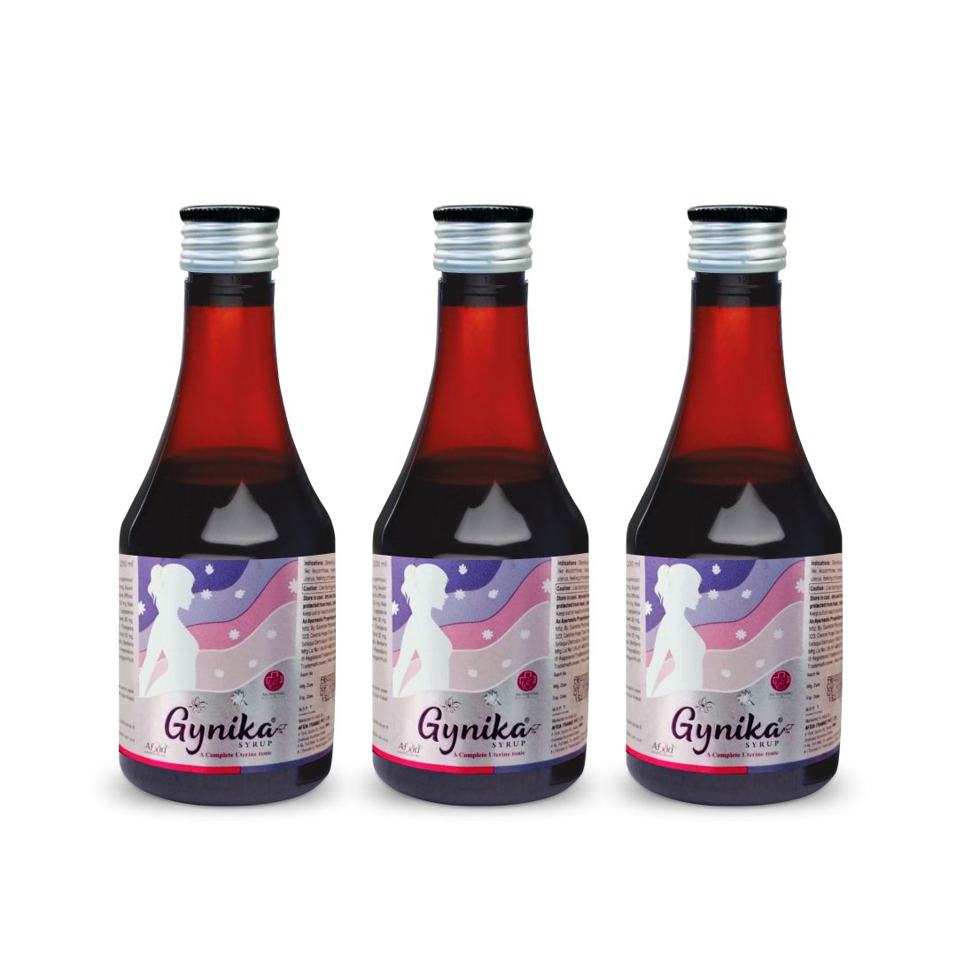 Gynika syrup a complete Uterine tonic, Health & Beauty Tonic, 200 Ml(Pack Of 3)