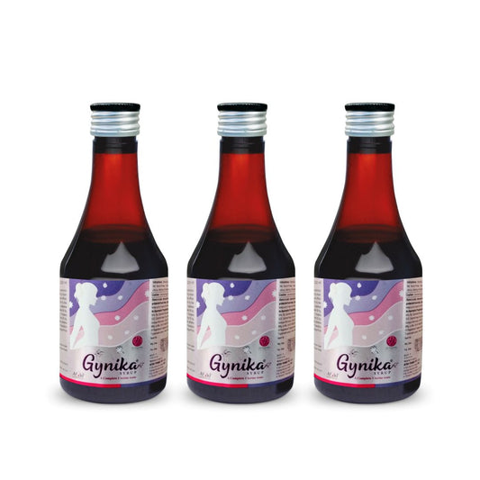 Gynika syrup a complete Uterine tonic, Health & Beauty Tonic, 200 Ml(Pack Of 3)