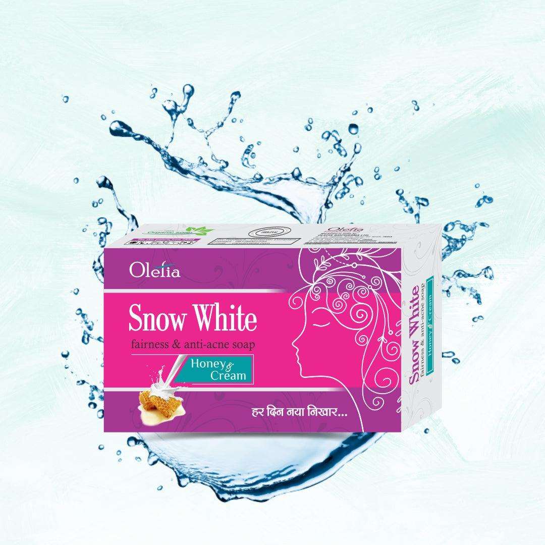 Snow White 2 Cream & 2 Soap Combo Pack For Acne , Dark Circle , Pimple - Olefia Biopharma Limited