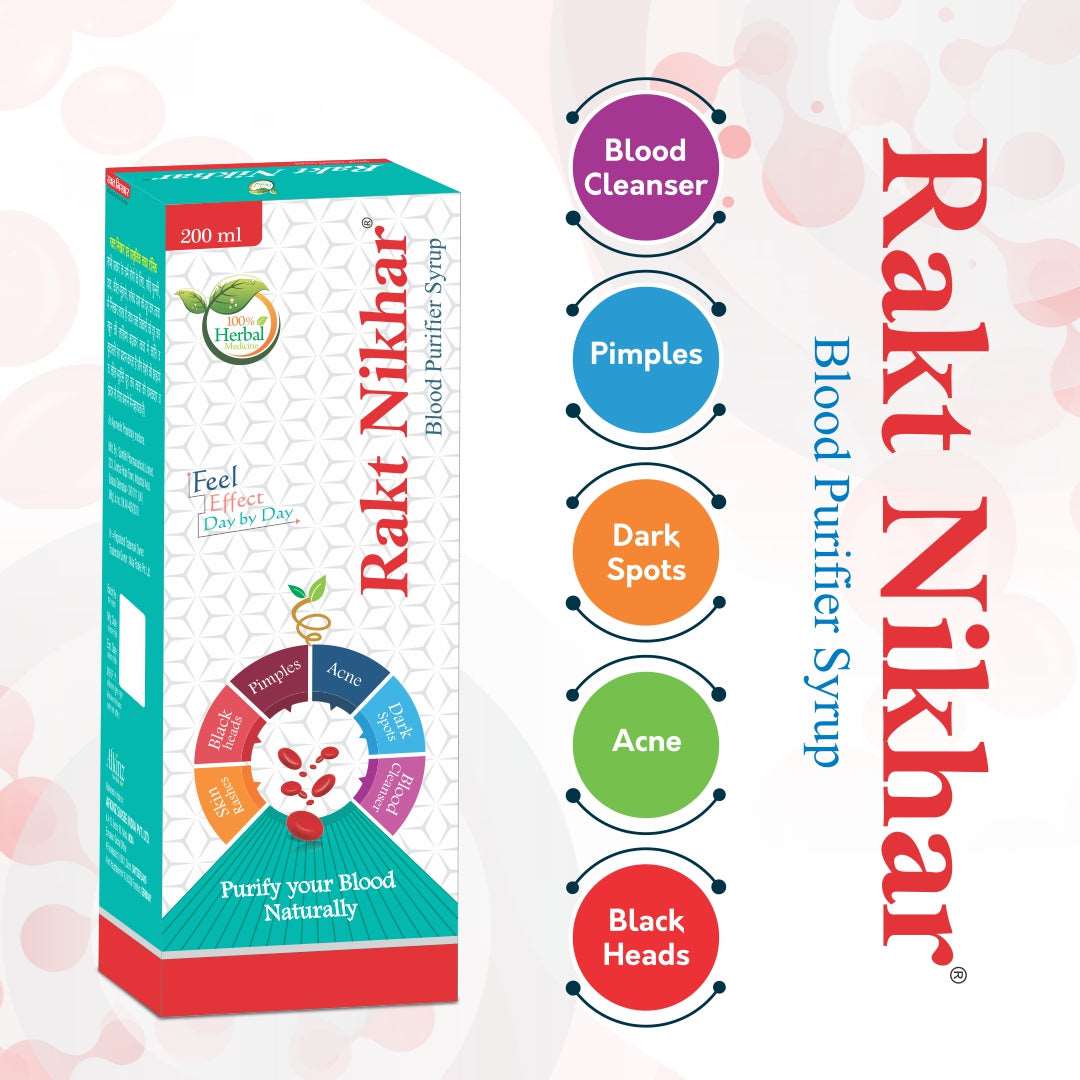 Rakt Nikhar Blood Purifier Syrup Herbal Wellness Blend: Nurturing Health with Traditional Ayurvedic Herbs