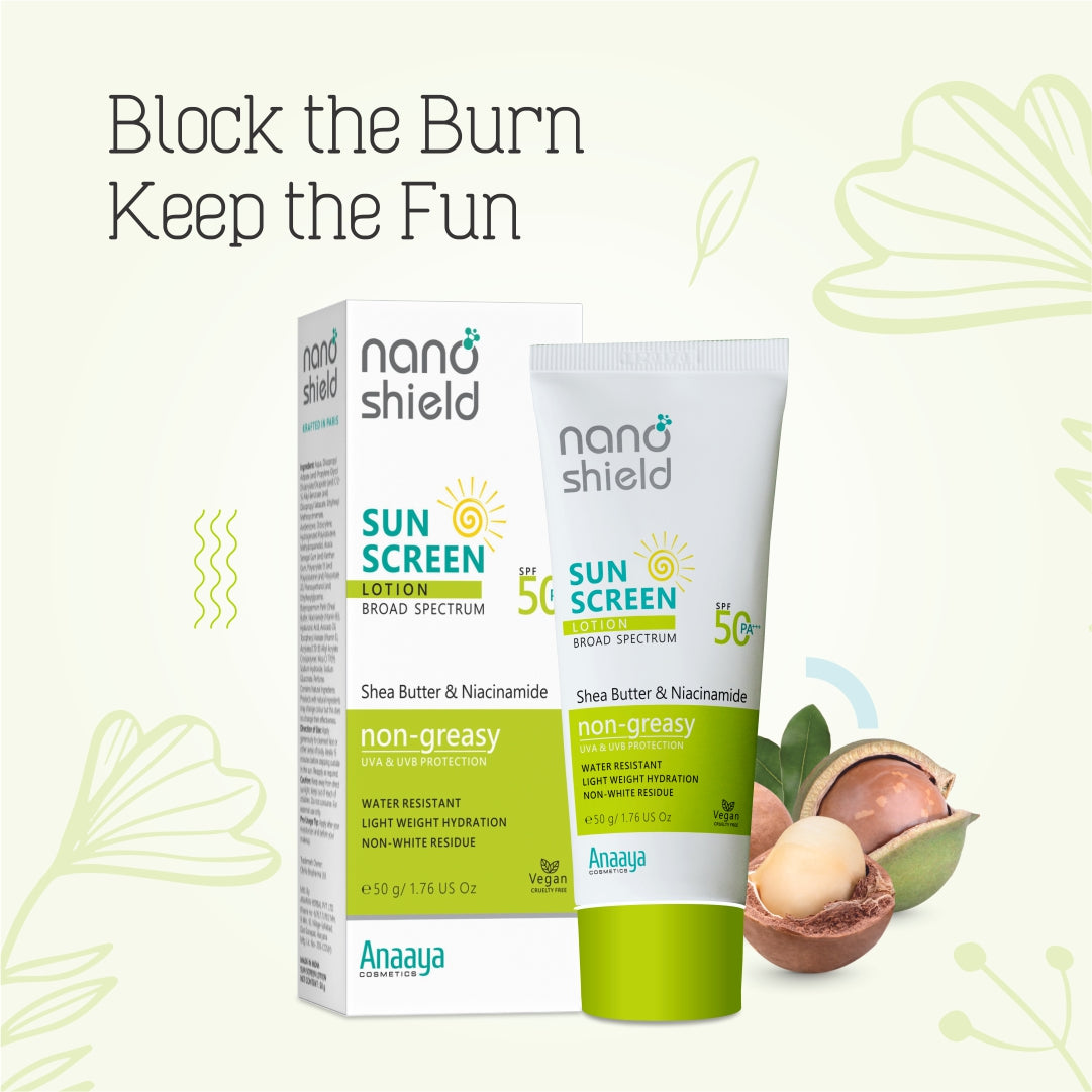 Nano Shield Shea Butter & Niacinamide SPF 50 PA+++ Sunscreen Lotion
