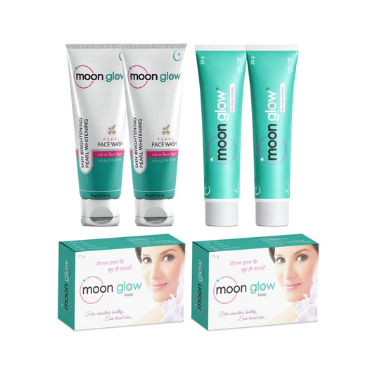 Moon Glow 2 Cream, 2 Pearl Face Wash and 2 Soap Combo Pack
