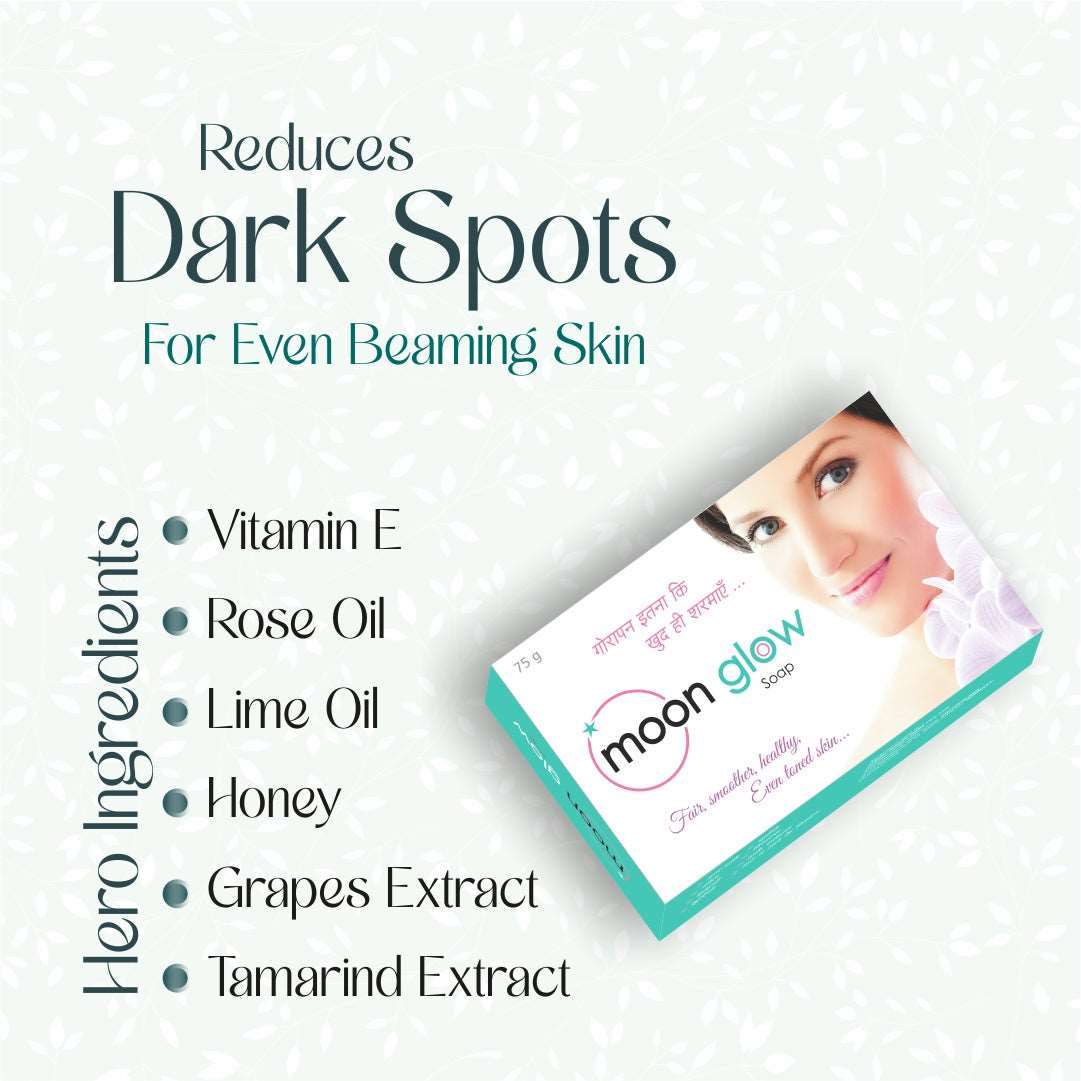 Moon Glow 2 Cream, 2 Pearl Face Wash and 2 Soap Combo Pack for Acne, Pimples, Black Spots, Dark Circles, Stretch Marks, Anti-Aging and Fairness