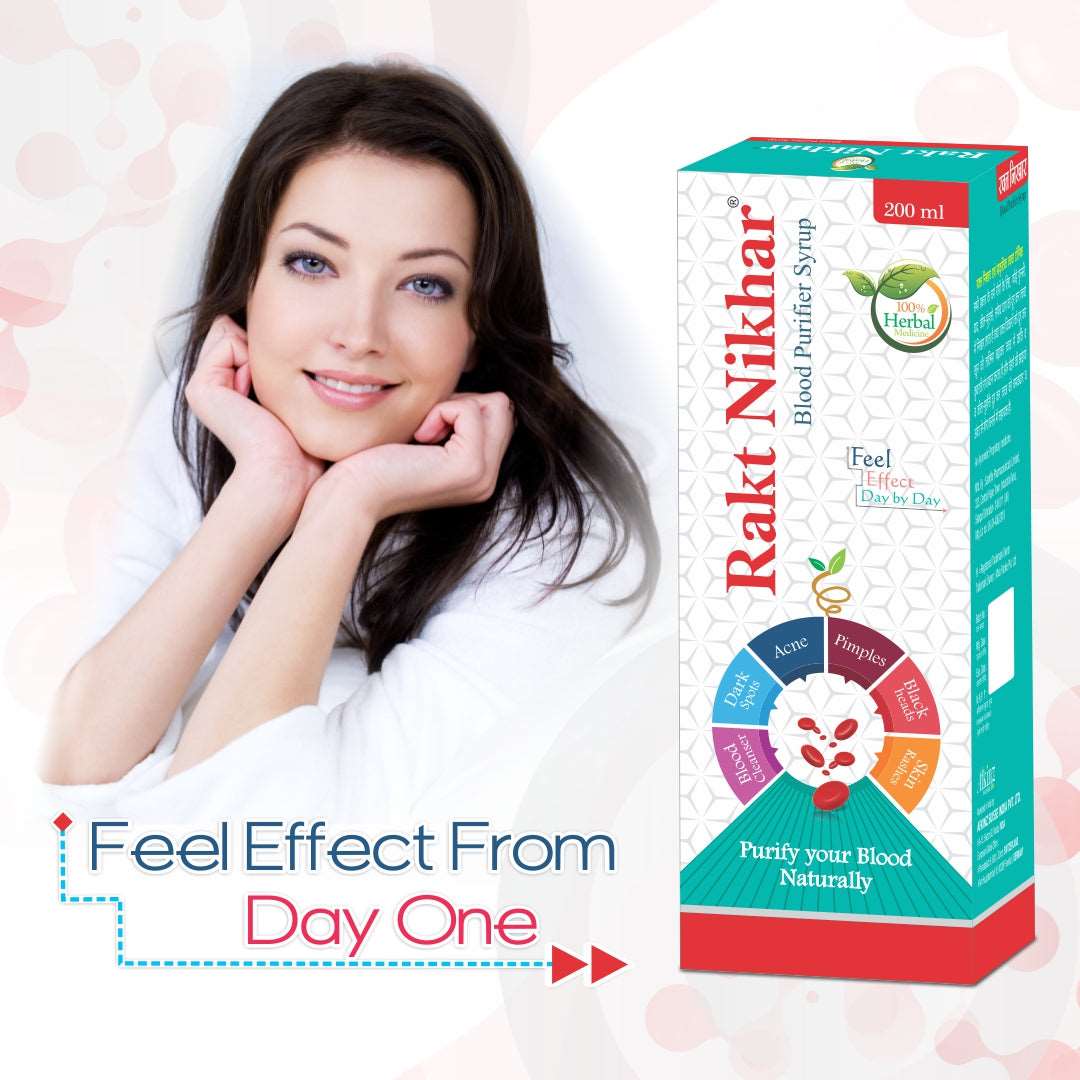 Rakt Nikhar Blood Purifier Syrup Herbal Wellness Blend: Nurturing Health with Traditional Ayurvedic Herbs
