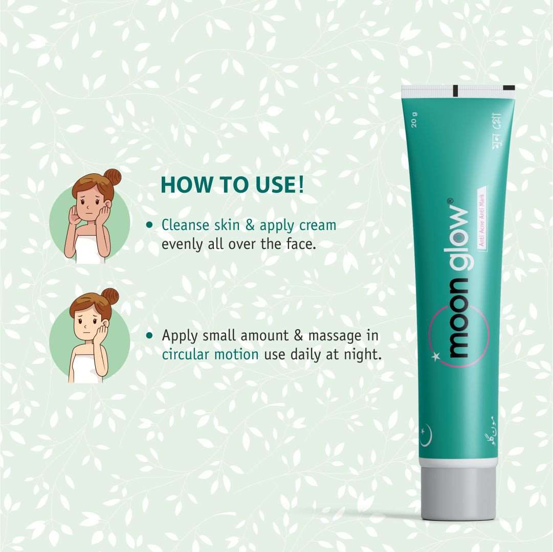 Moon Glow Cream & Soap for Acne, Pimples, Black Spots, Dark Circles, Stretch Marks, Anti-Aging and Fairness (2 Cream + 4 soap)