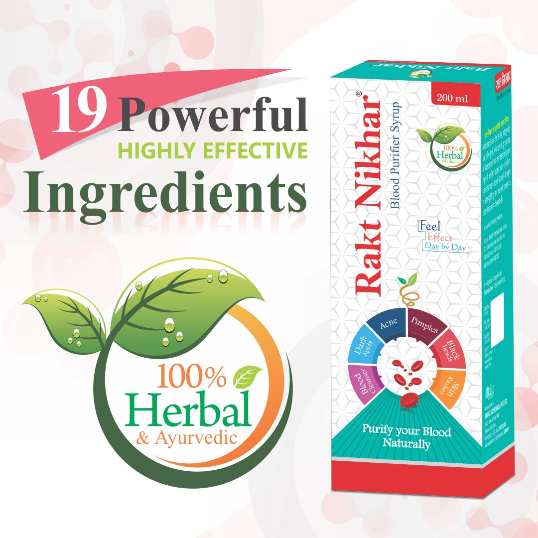 Rakt Nikhar Blood Purifier Syrup Herbal Wellness Blend: Nurturing Health with Traditional Ayurvedic Herbs