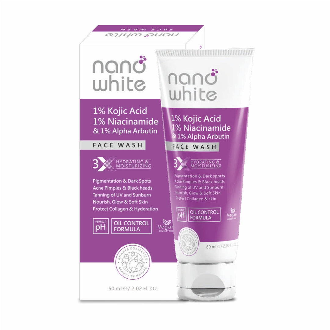 Nano White 2 % Salicylic Acid, 1 % Glycolic Acid & Green Tea Face Wash