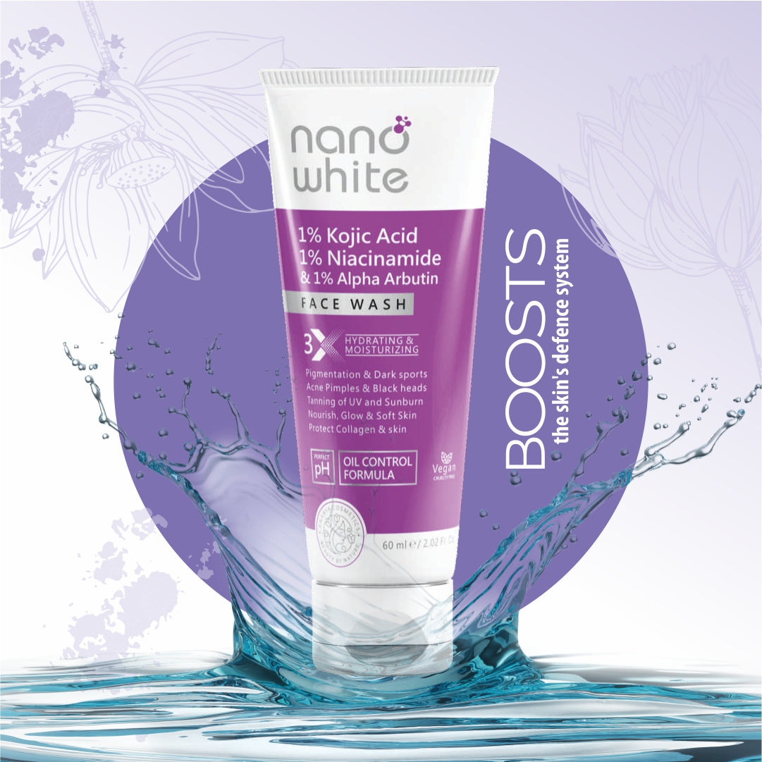 Nano White 1% Kojic Acid, 1 % Niacinamide & Alpha Arbutin Face Wash