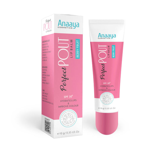 Anaaya Perfect Pout Lip Balm SPF 30 Enriched with Shea and Cocoa Butter Berry Fruit