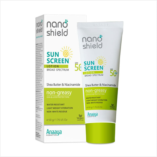 Nano Shield Shea Butter & Niacinamide SPF 50 PA+++ Sunscreen Lotion