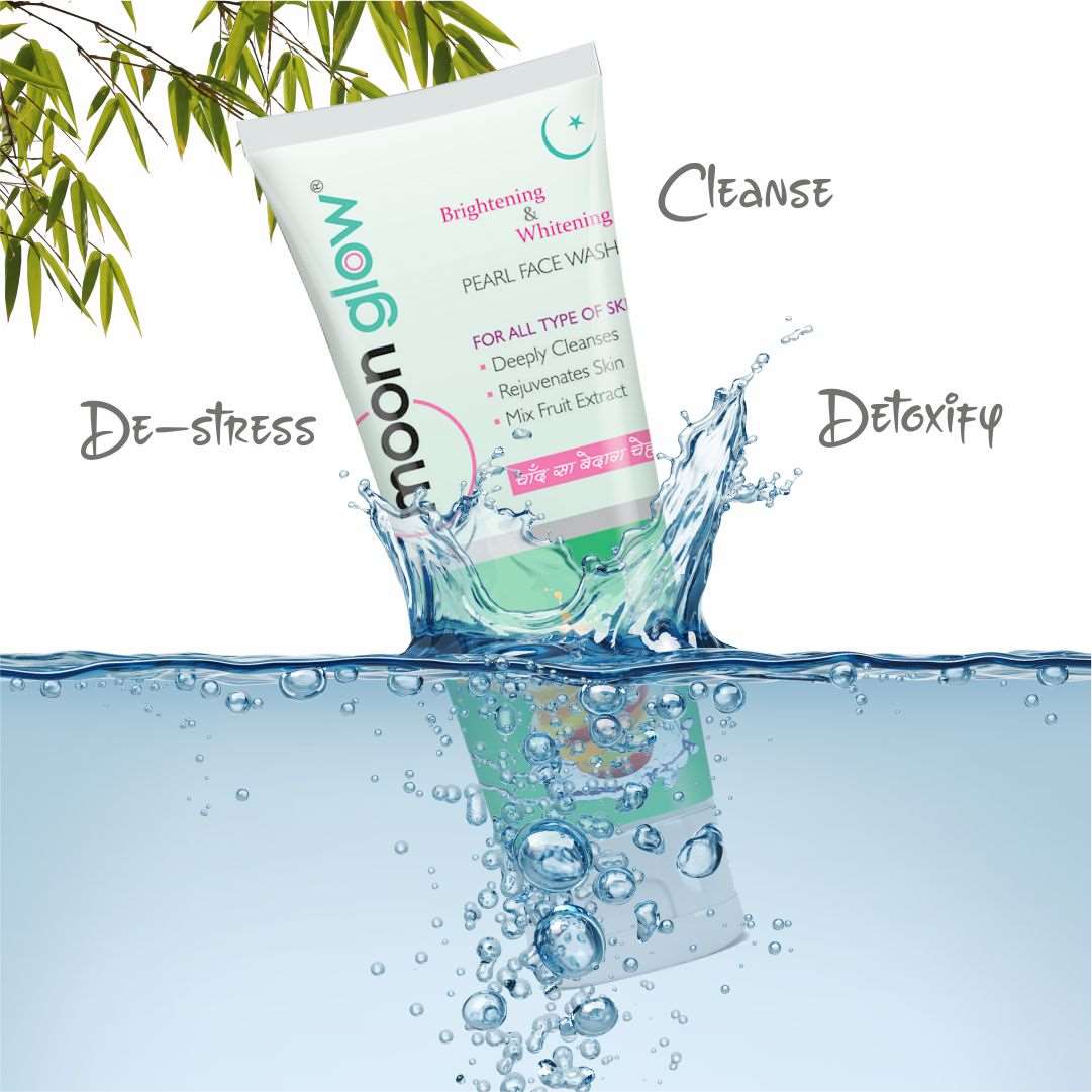 Moon Glow Cream & Pearl Face Wash for Acne, Pimples, Black Spots, Dark Circles, Stretch Marks, Anti-Aging and Fairness (1 Cream + 1 Pearl Face Wash)