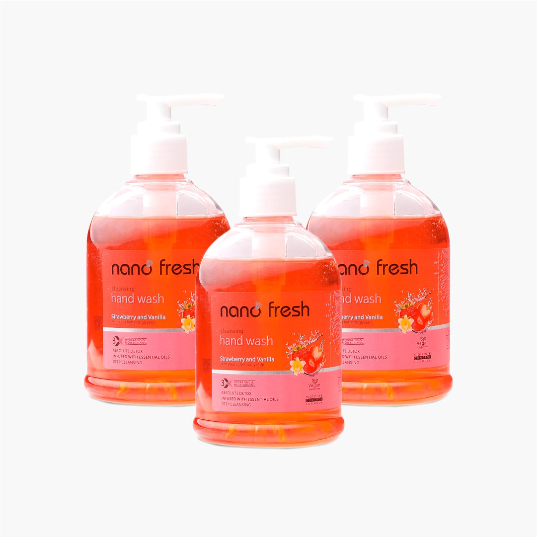 NANO FRESH CLEANSING HAND WASH 300ML | BLENDED WITH SHEA BUTTER AND GLYCERINE | KILLS 99.9% HARMFUL GERMS